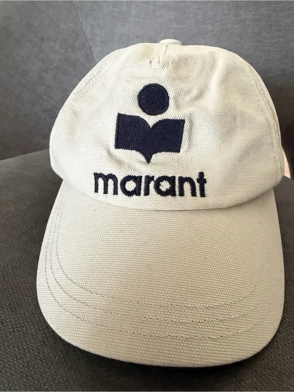 Isabel Marant  Cream Cap with Navy Logo